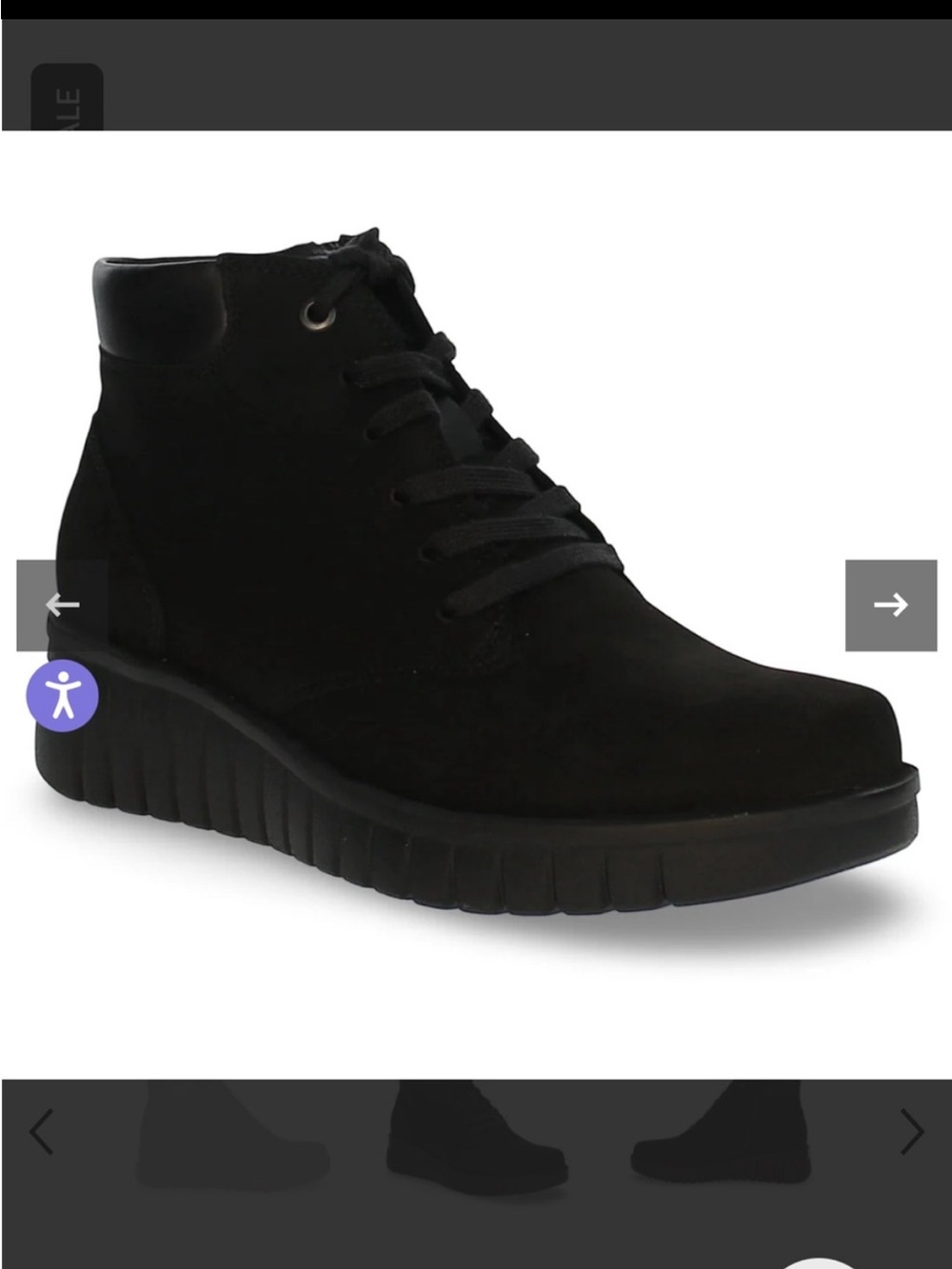 Women's Black Lace-Up Ankle Booties